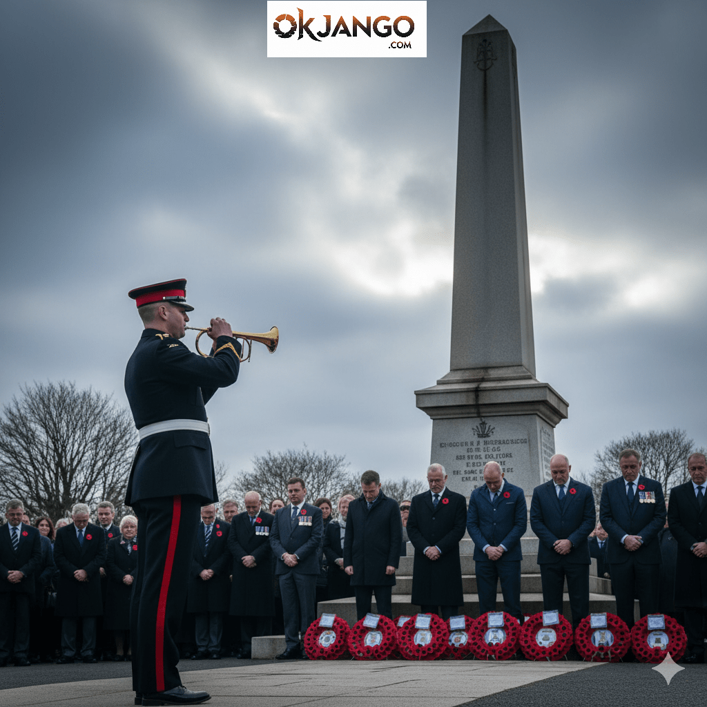 A bugler plays The Last Post