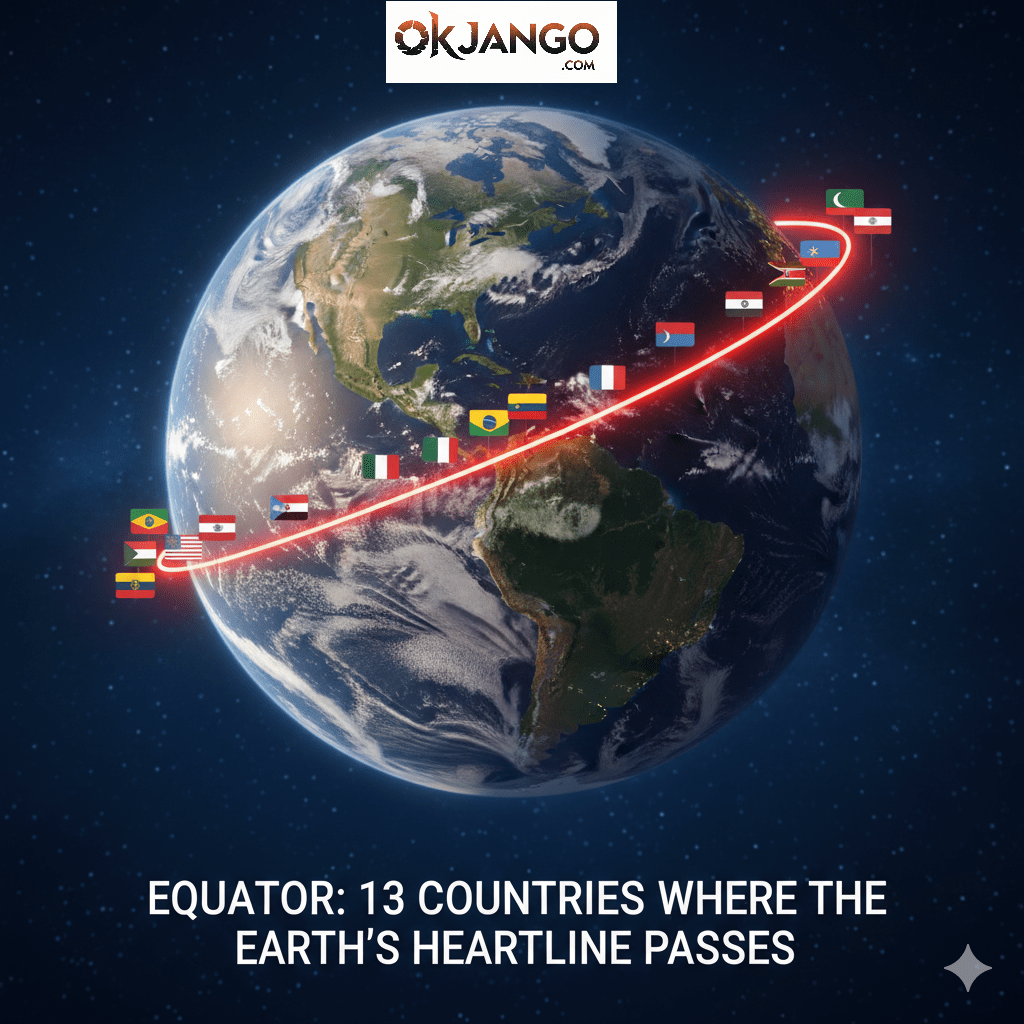 Equator and the 13 Countries Passing By