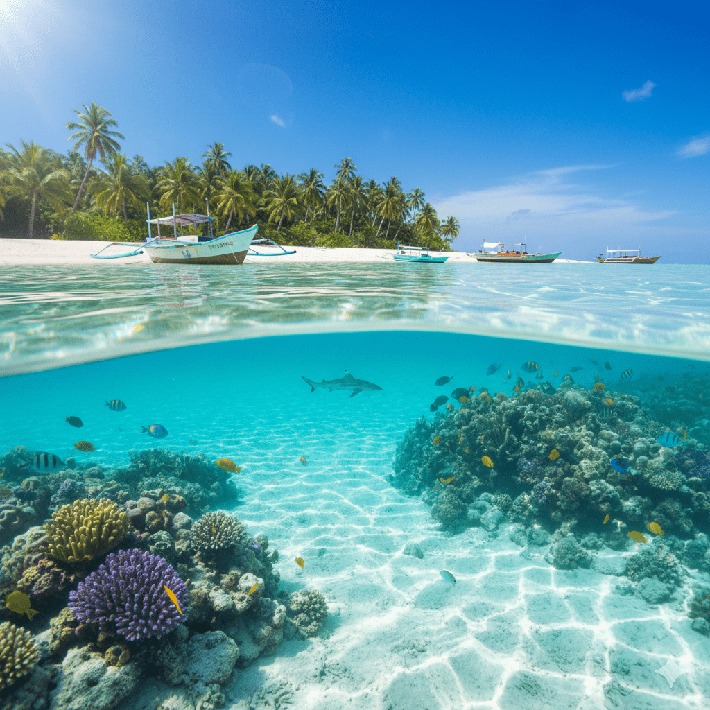 Ocean Turquoise Shores: The Tropical Sparkle